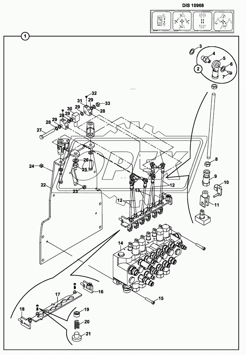 CONTROL MECHANISM, BACKHOE