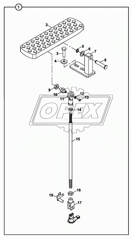 PEDAL MOUNTING, NB+KT, TB, TB+KT