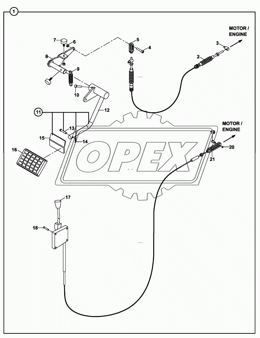 HAND THROTTLE AND ACCELERATOR PEDAL 1