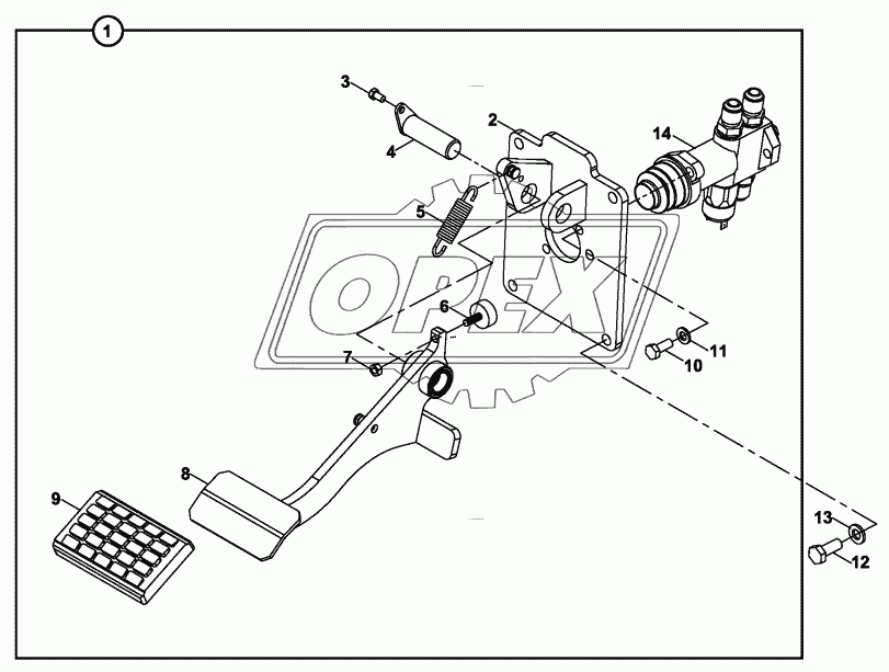 PEDAL, BRAKE, SUSPENDED, SINGLE