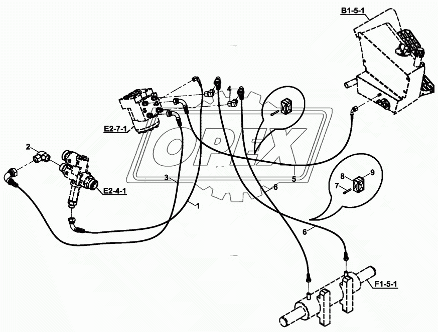 CIRCIUT, HYDRAULIC STEERING