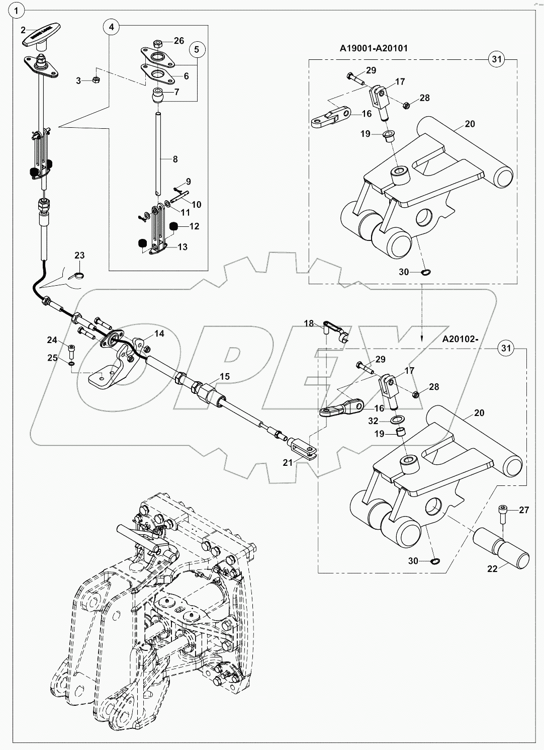  BOOM LOCKING AND MECHANISM A19001-