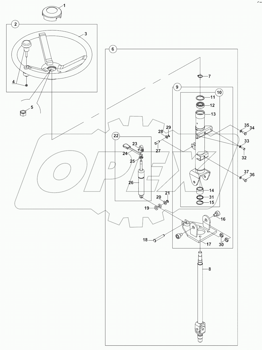  STEERING COLUMN, DAMPER A19001-