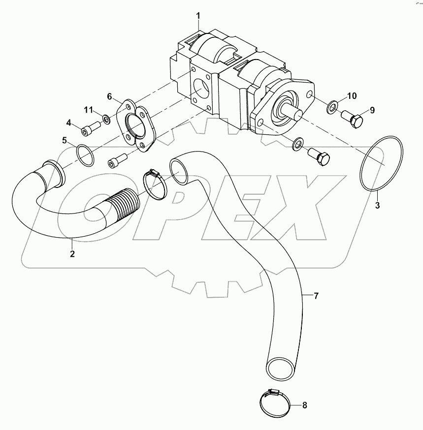  PUMP MOUNTING, GEAR PUMP A19001-