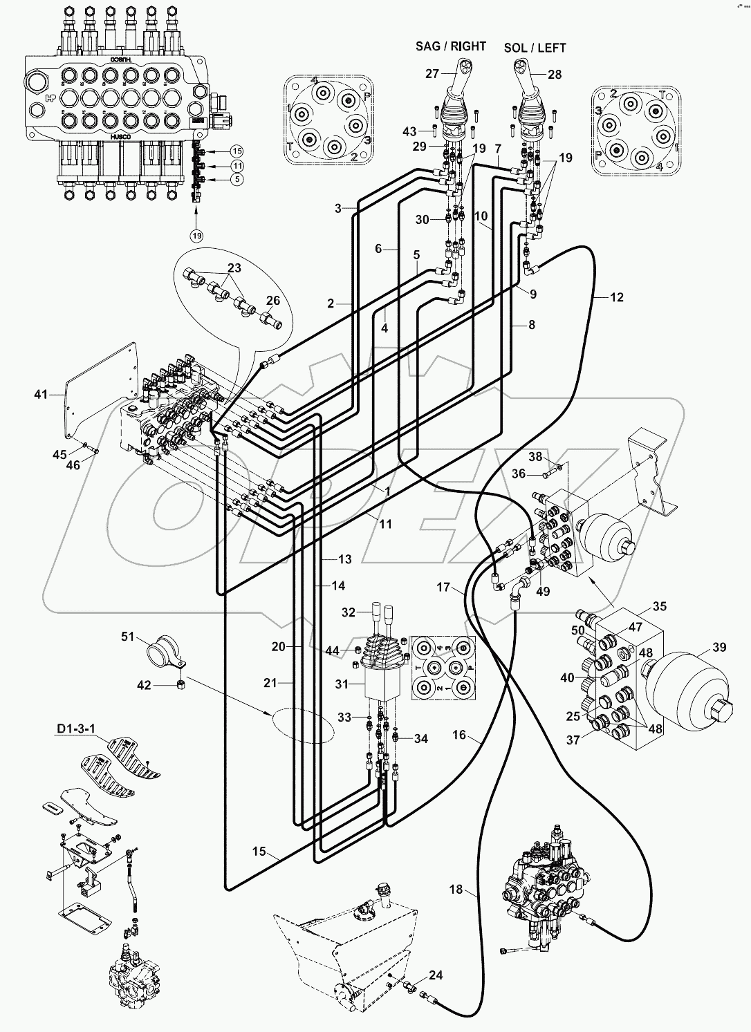  CIRCUIT, HYDRAULIC, JOYSTICK, TB A21179-