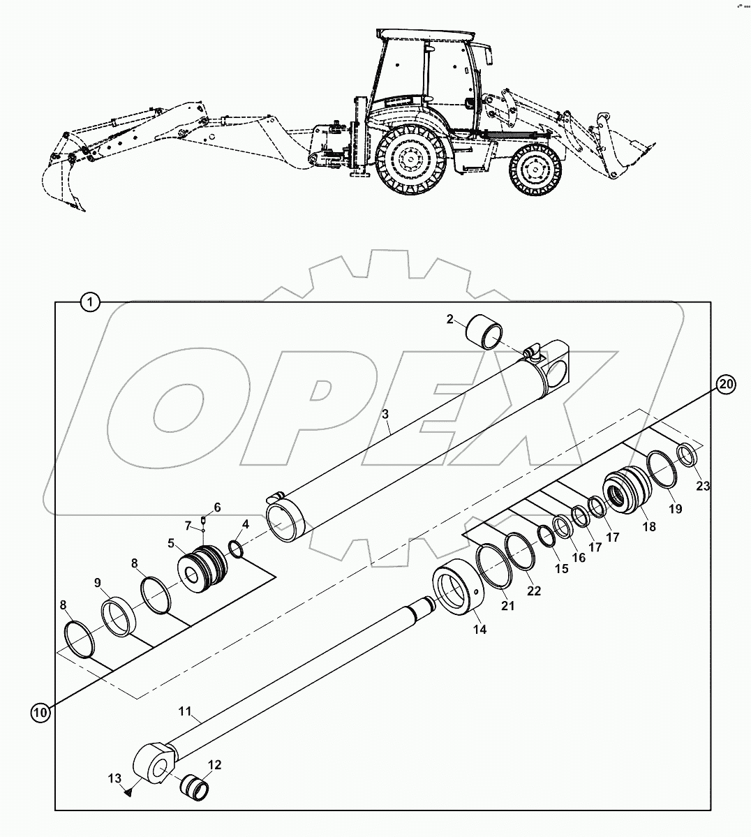  RAM, LIFT, RIGHT, LOADER A19001-