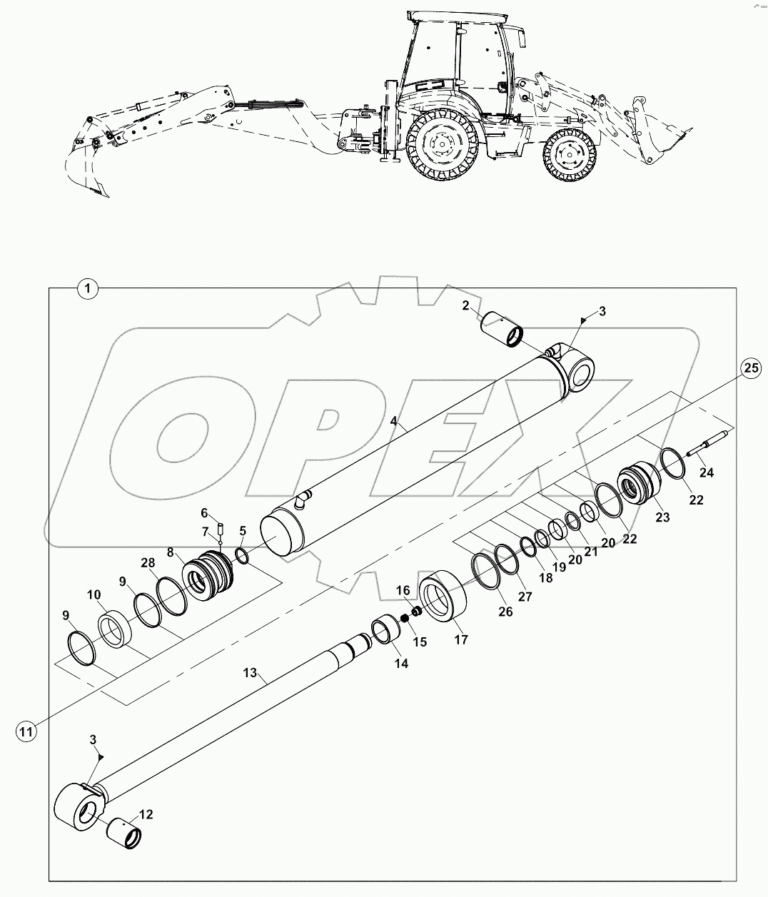  RAM, DIPPER, BACKHOE A19001-A20030