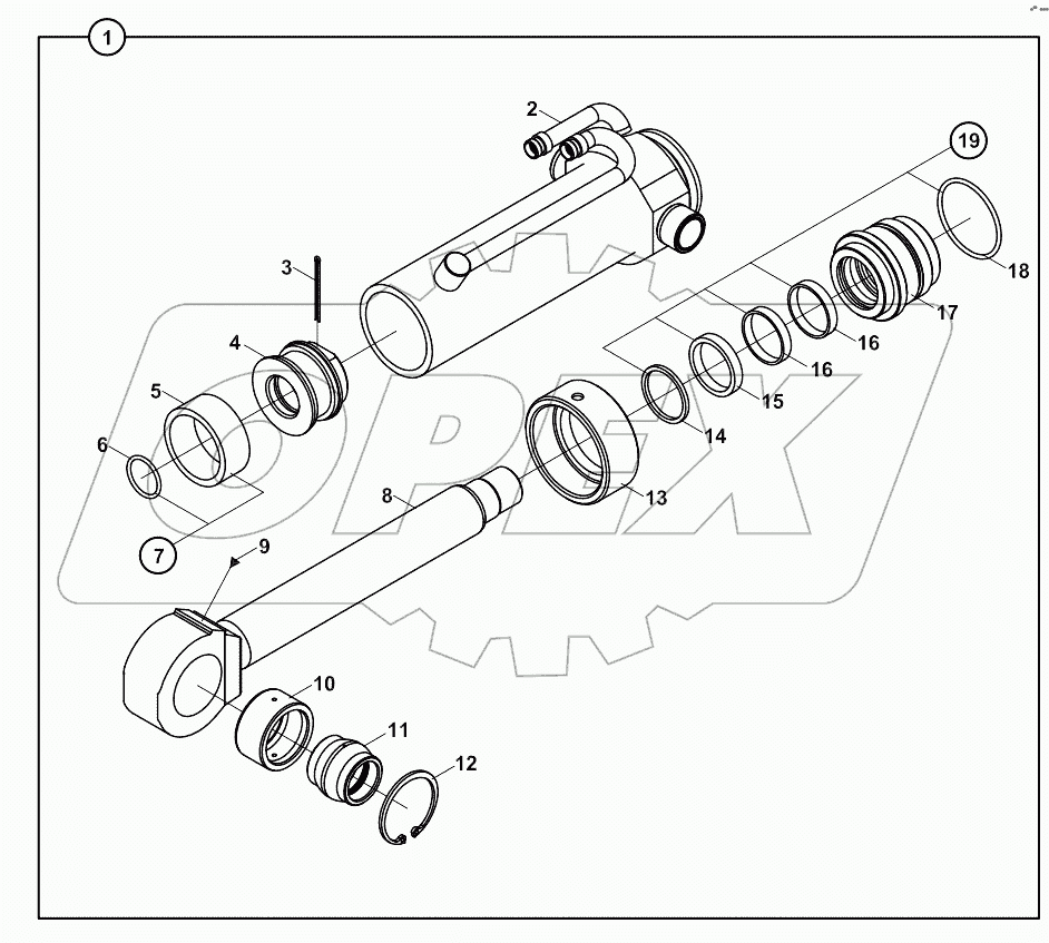  RAM, TILTING BUCKET A19001-