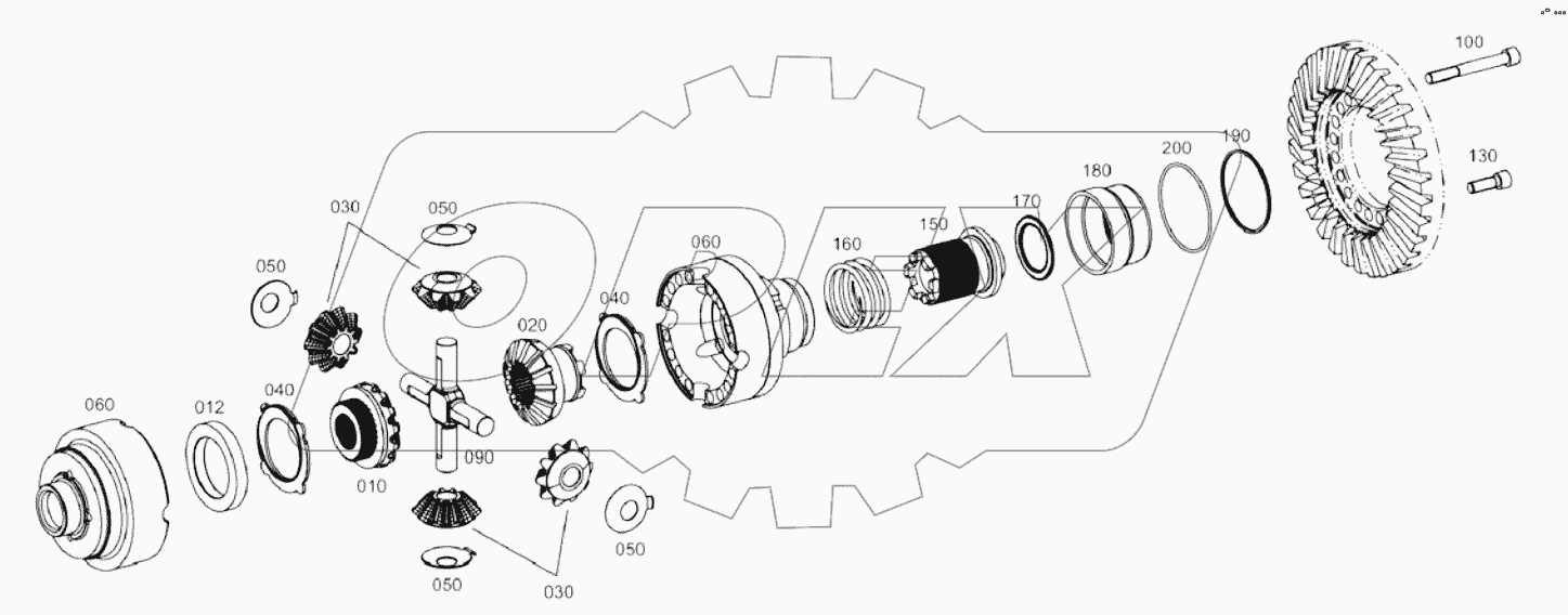  DIFFERENTIAL, REAR AXLE A19001-
