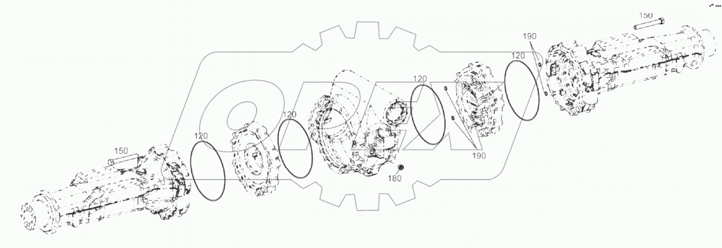  AXLE BRACKET, REAR AXLE A19001-