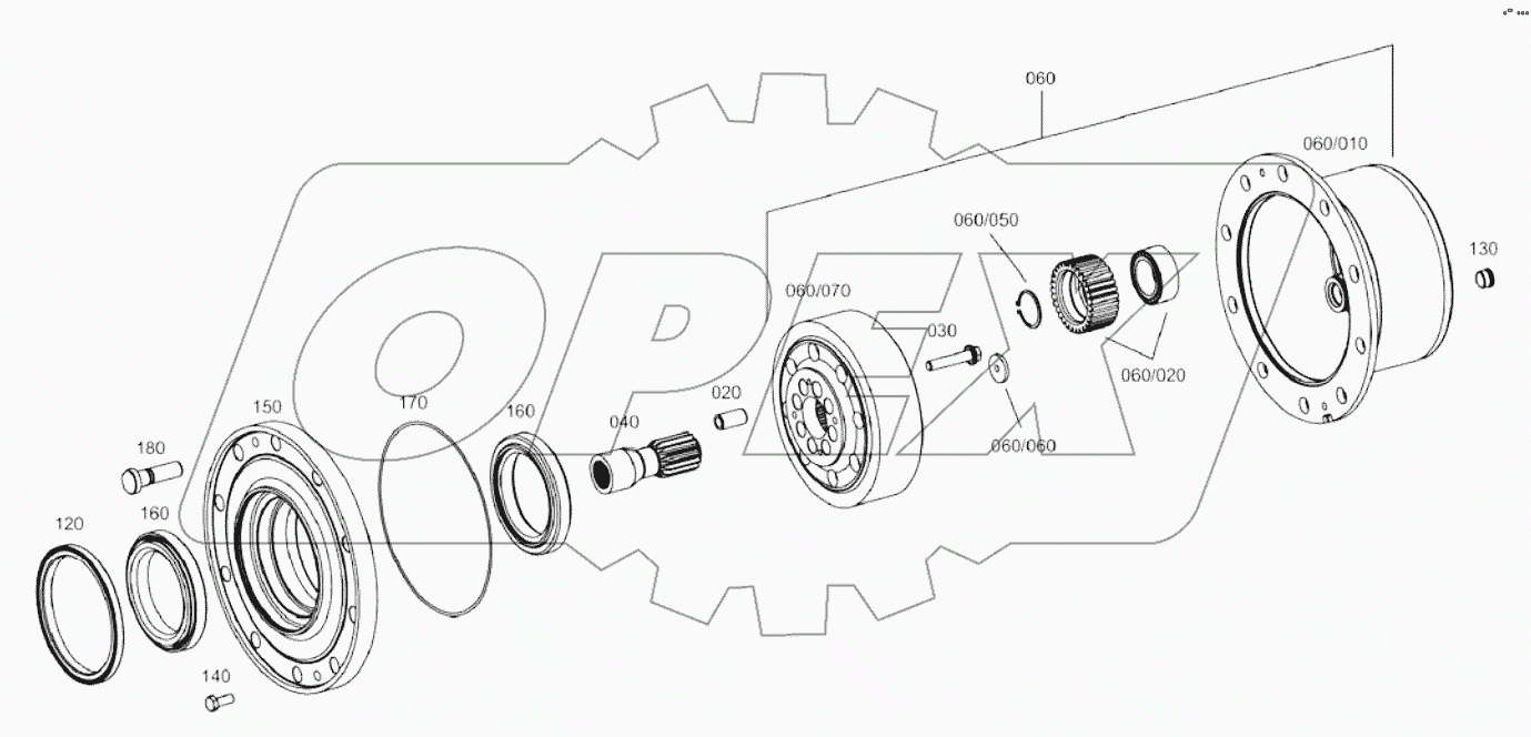  OUTPUT, REAR AXLE A19001-