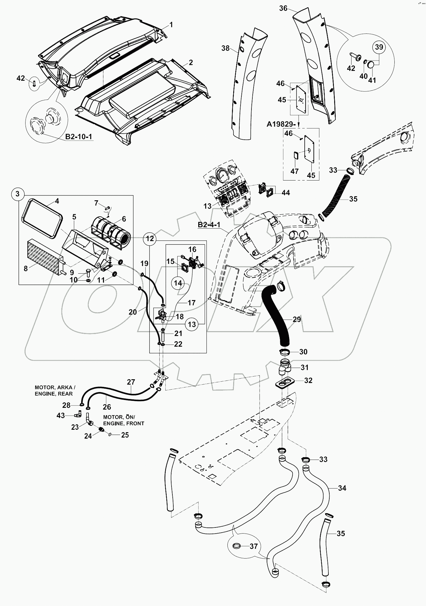  HEATER, HEATING SYSTEM A19001-A19828