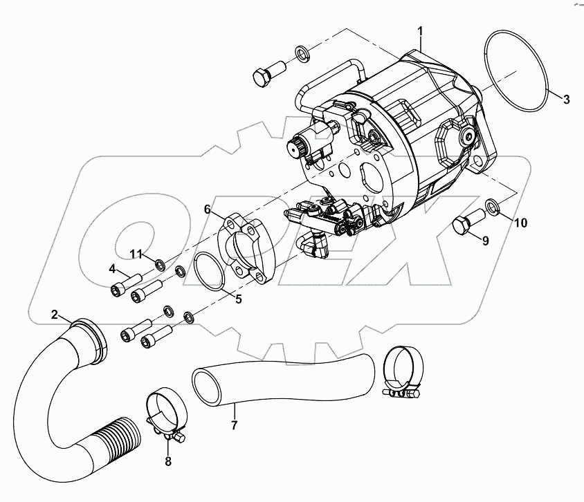  PUMP MOUNTING, PISTON PUMP A19001-