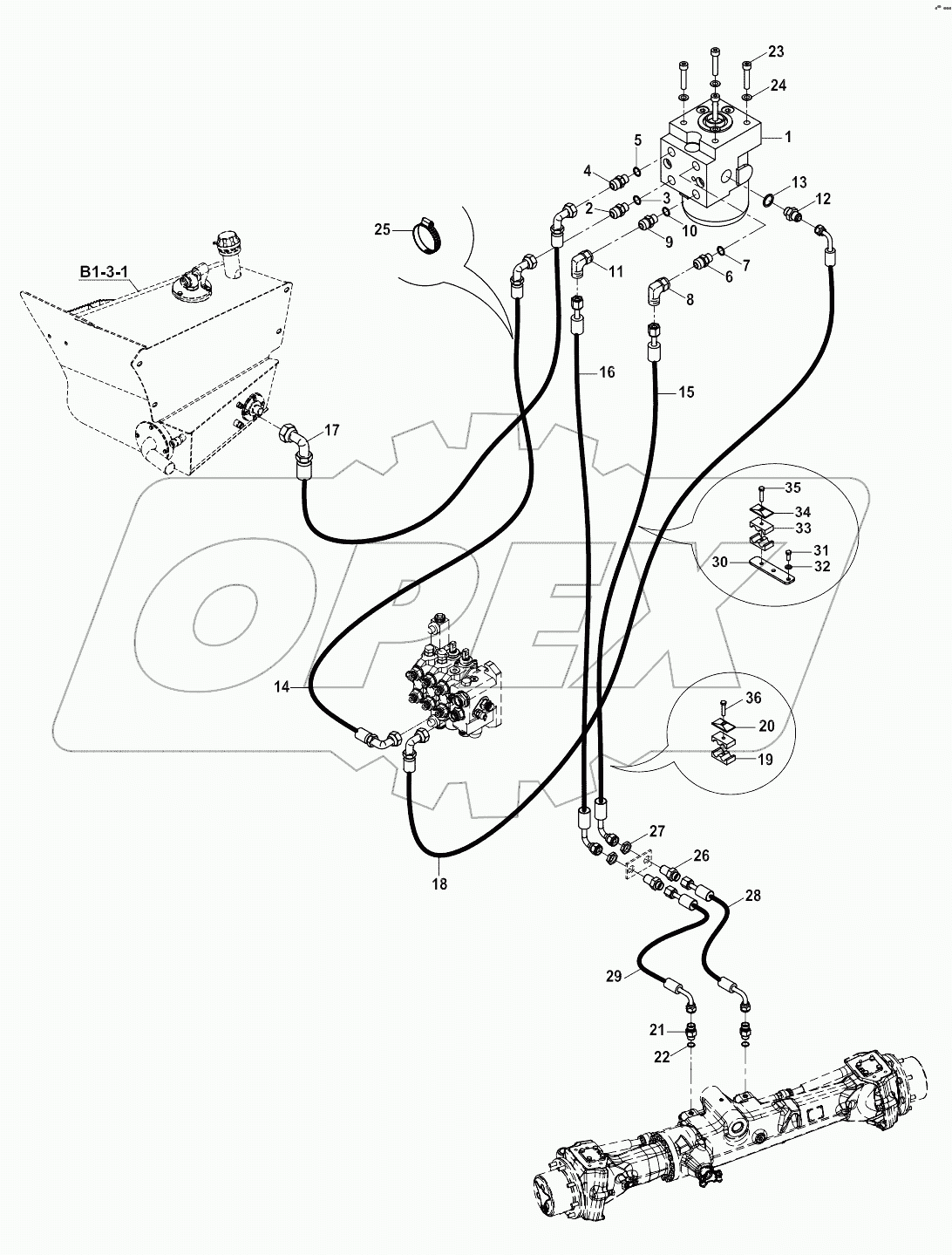  STEERING, CIRCUIT MOUNTING A19001-