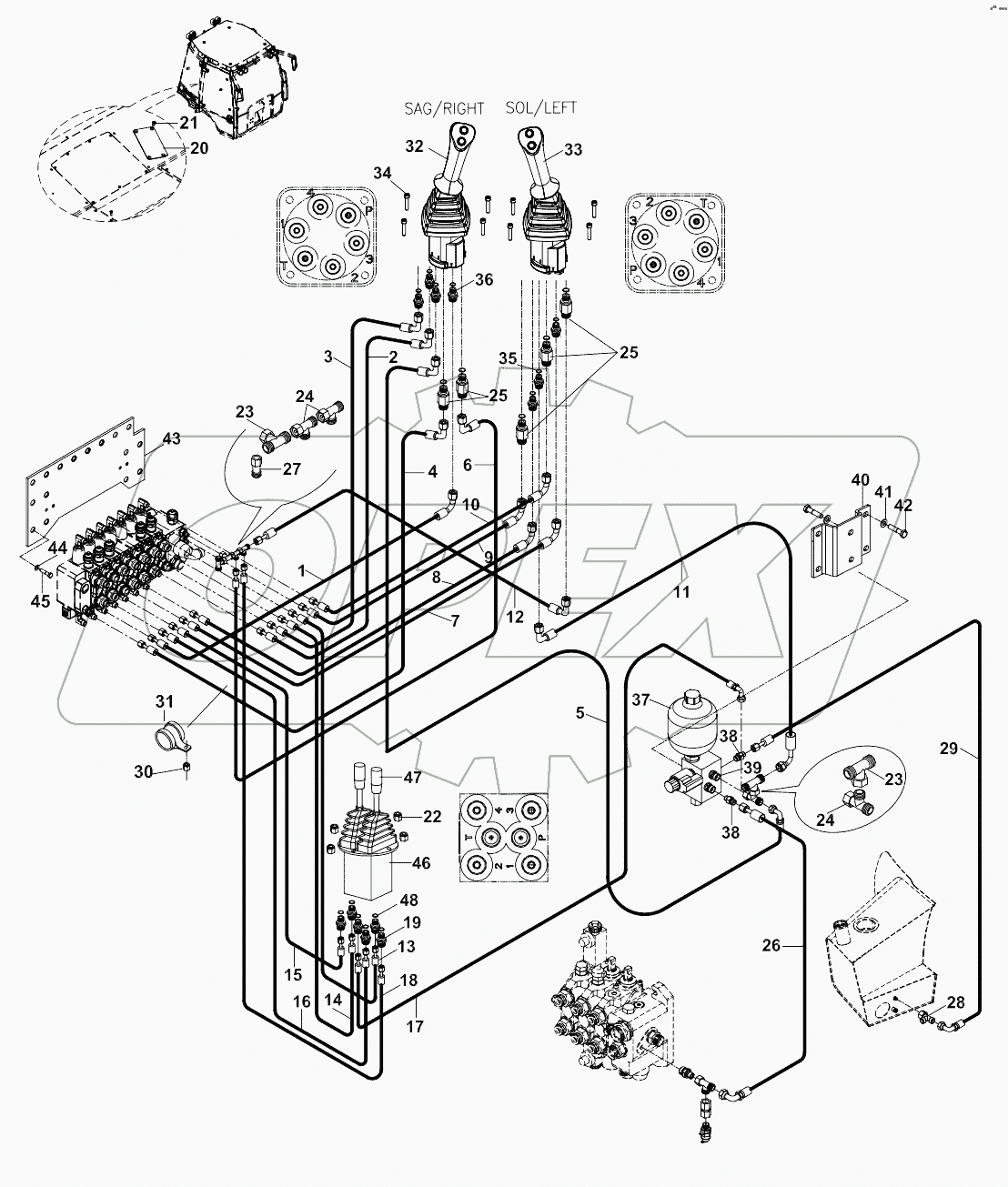  CIRCUIT, HYDRAULIC, JOYSTICK, NB A19001-A21178
