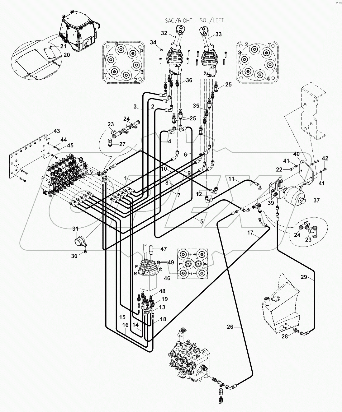  CIRCUIT, HYDRAULIC, JOYSTICK, NB A21179-