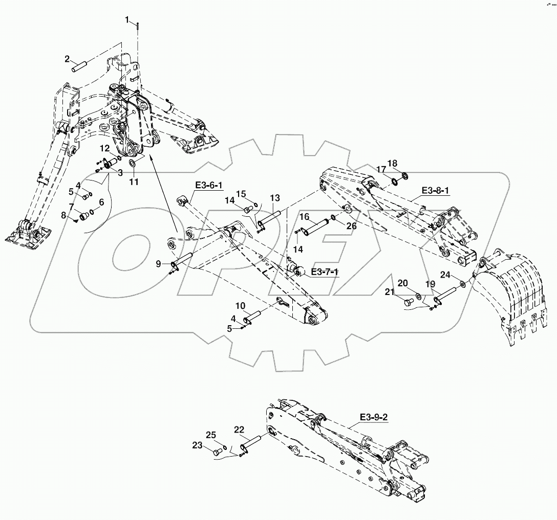  MOUNTINGS, BACKHOE COMPONENTS A19001-