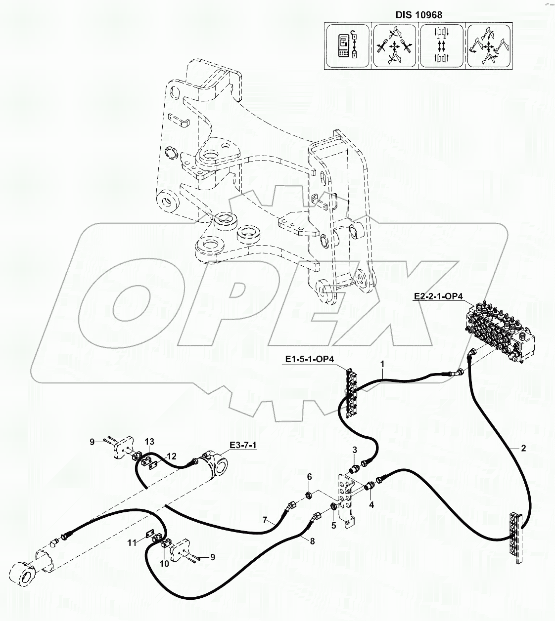  HYDRAULIC, RAM, DIPPER, BACKHOE A19001-
