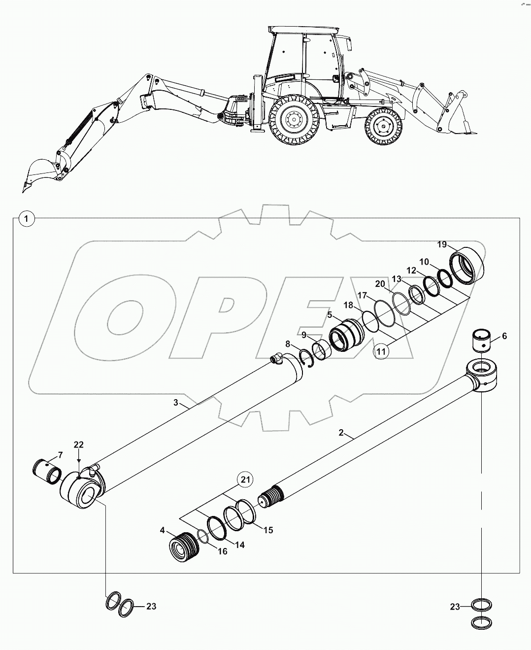  RAM, BUCKET, BACKHOE A20119-