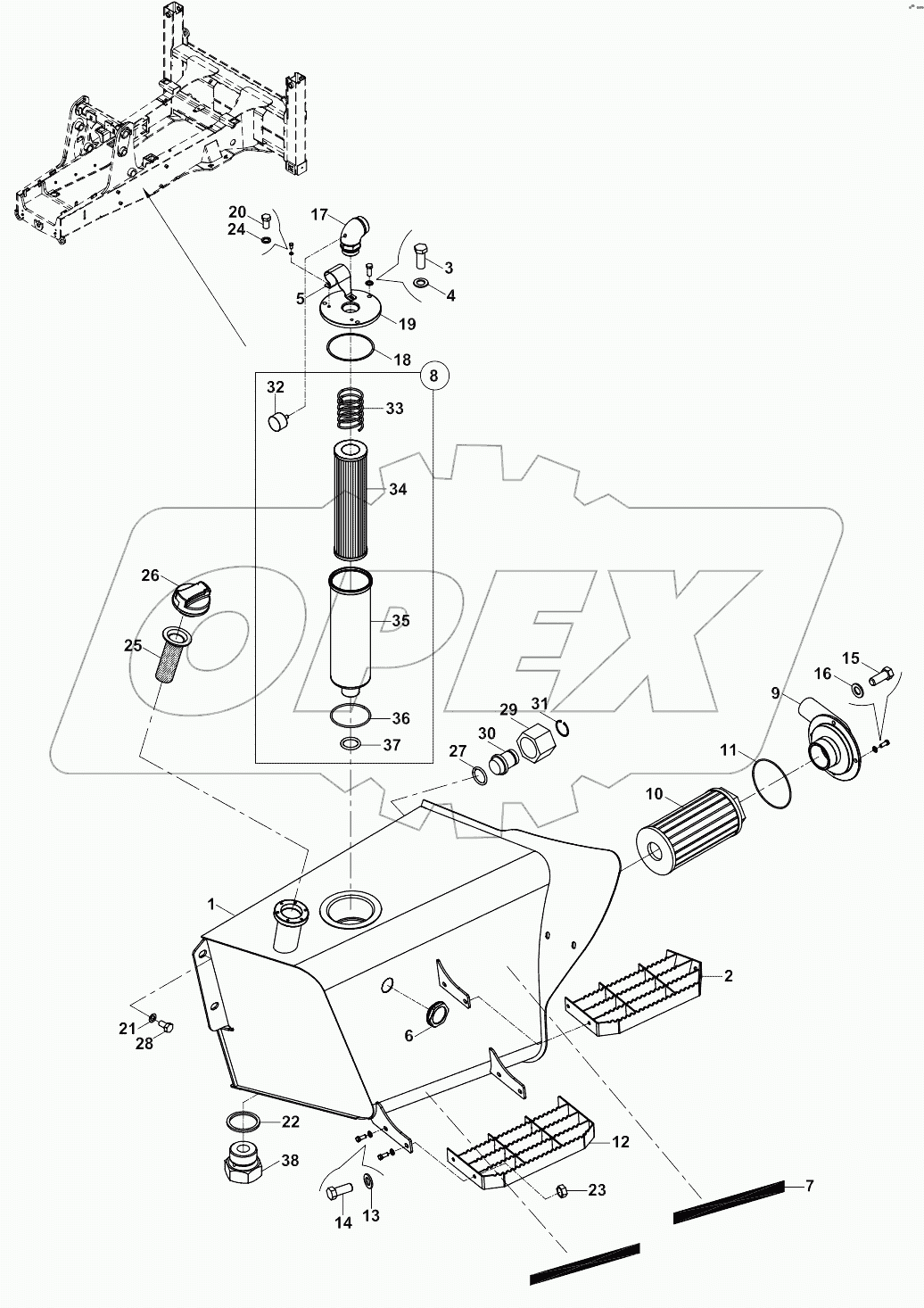  TANK, HYDRAULIC A19001-A20395