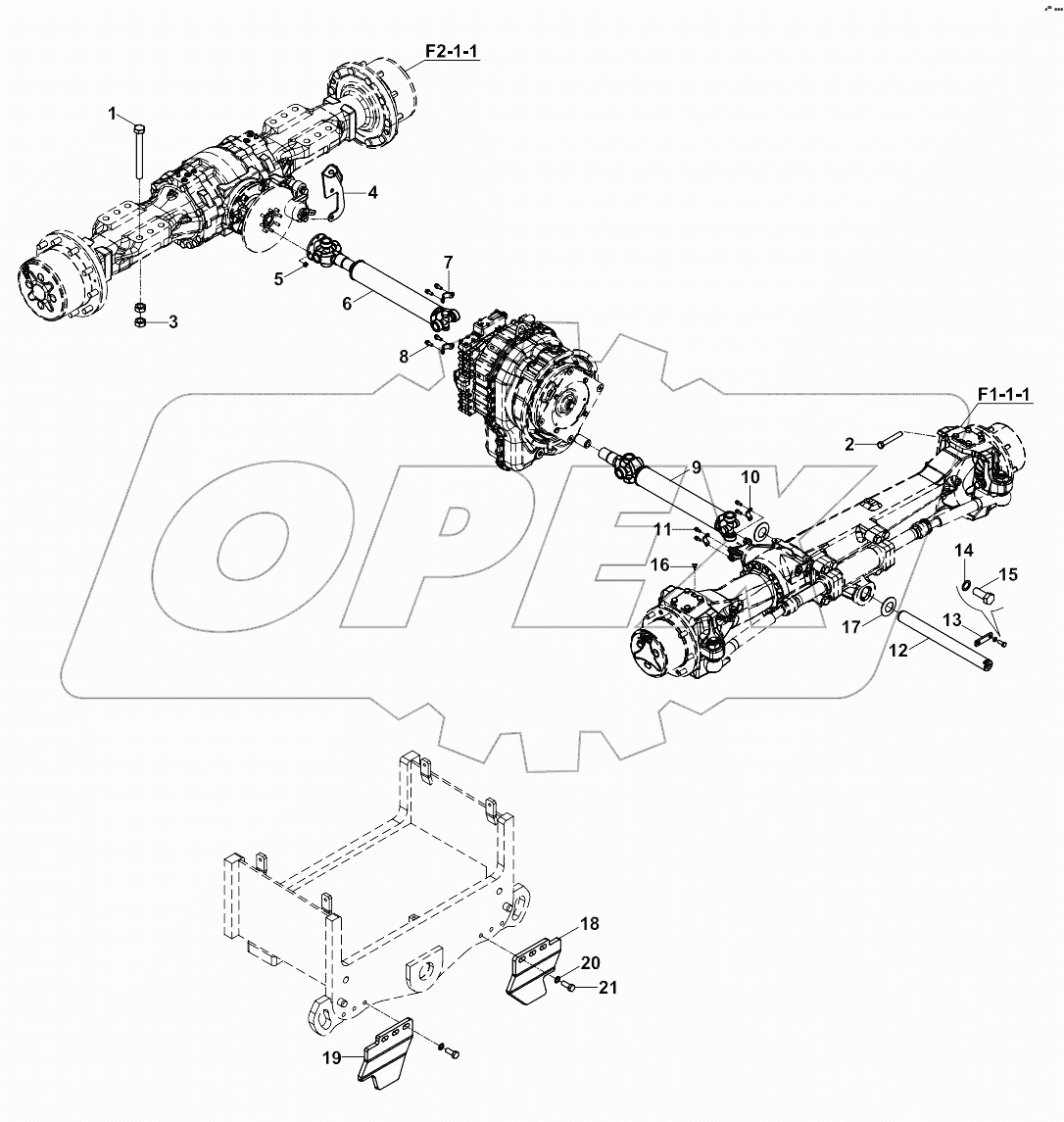  AXLE-PROPSHAFT-CHASSIS MOUNTINGS A20013-