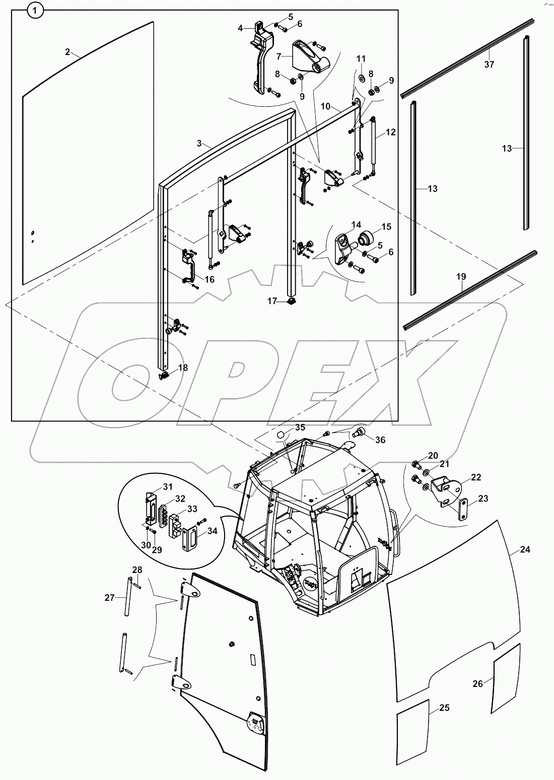  WINDOWS, FRONT-REAR A19001-