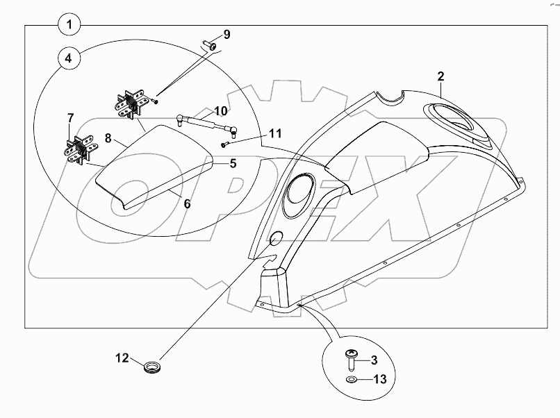  COVER, SIDE, LEFT A19001-