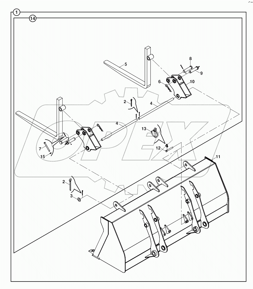  SHOVEL, FORKLIFT MOUNTED A19001-