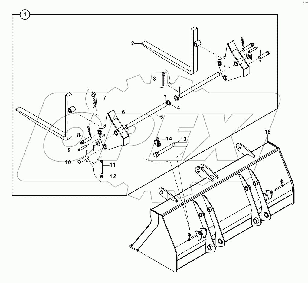  SHOVEL, FORKLIFT MOUNTED A19001-