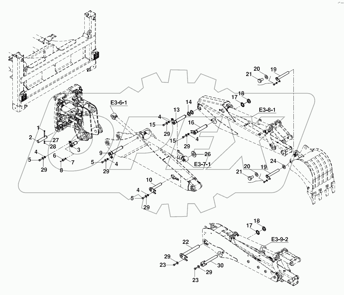  MOUNTINGS, BACKHOE COMPONENTS A20411-