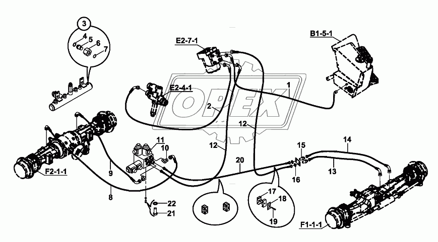 CIRCIUT, HYDRAULIC STEERING