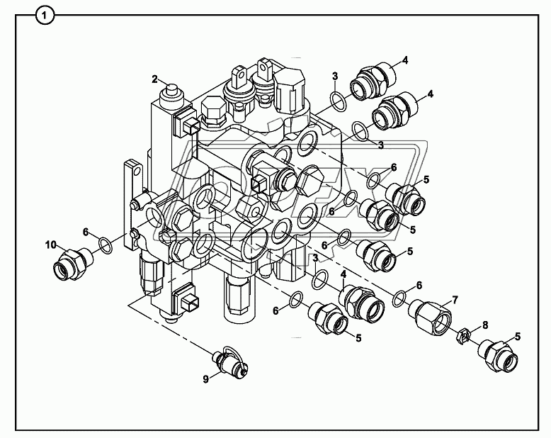 LOADER CONTROL VALVE BLOCK AND ADAPTERS- WITH JOYSTICK CONTROL