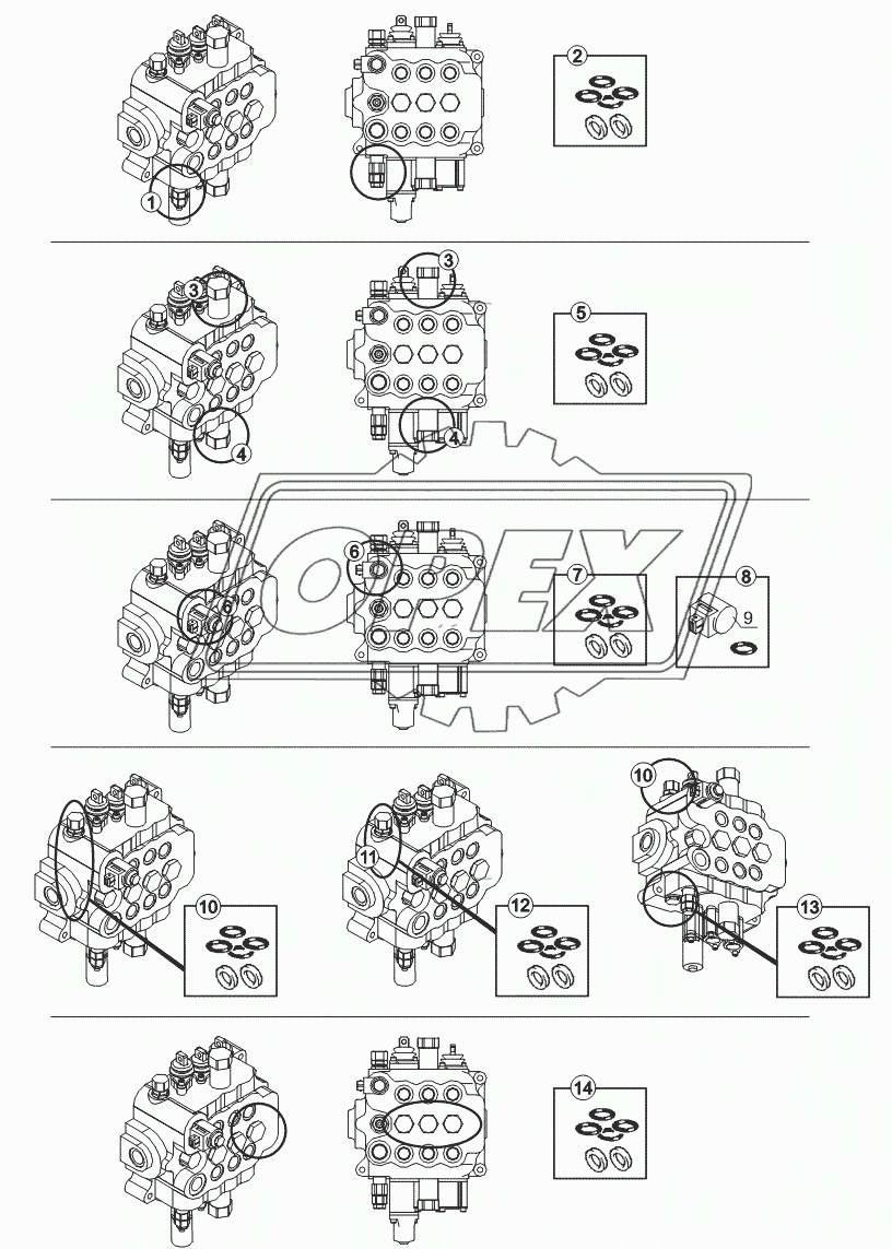 FLOW CONTROL VALVES, LOADER CONTROL BLOCK