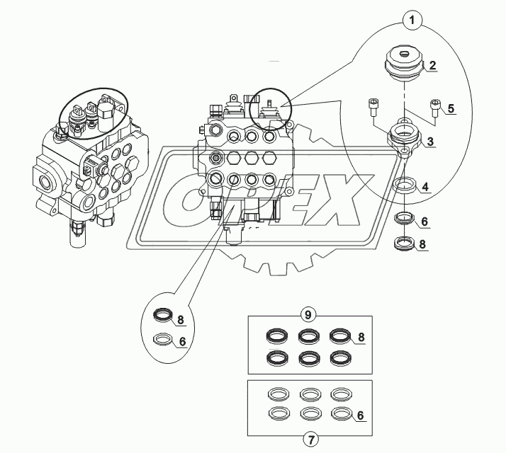 BOOT ASSEMBLY AND SEAL KIT, LOADER CONTROL BLOCK