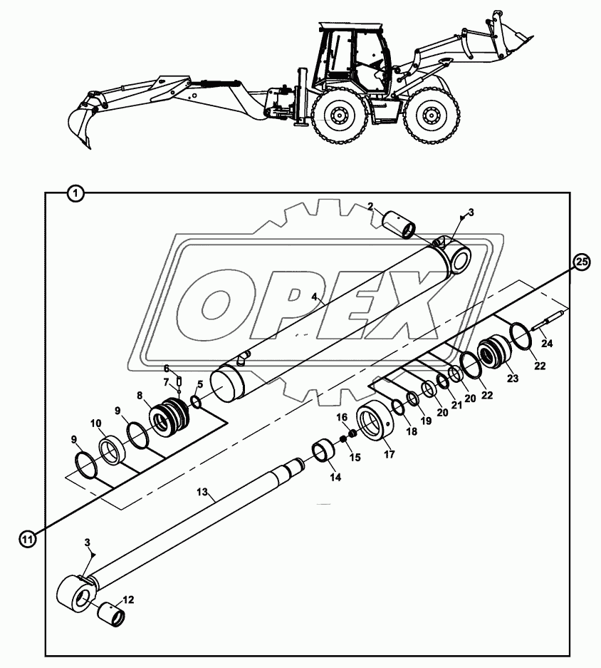 RAM, DIPPER, BACKHOE