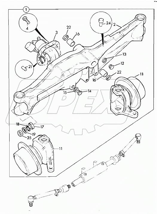 AXLE ASSEMBLY, FRONT, SD 80