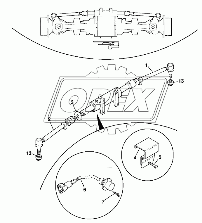 POWER TRACKROD, REAR AXLE, SD 80