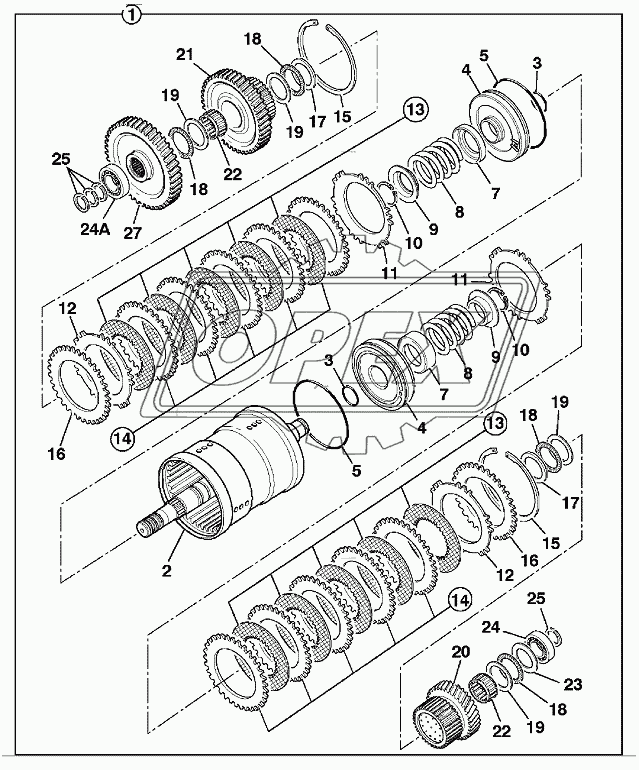 CLUTCH - REVERSE, TRANSMISSION, PS760