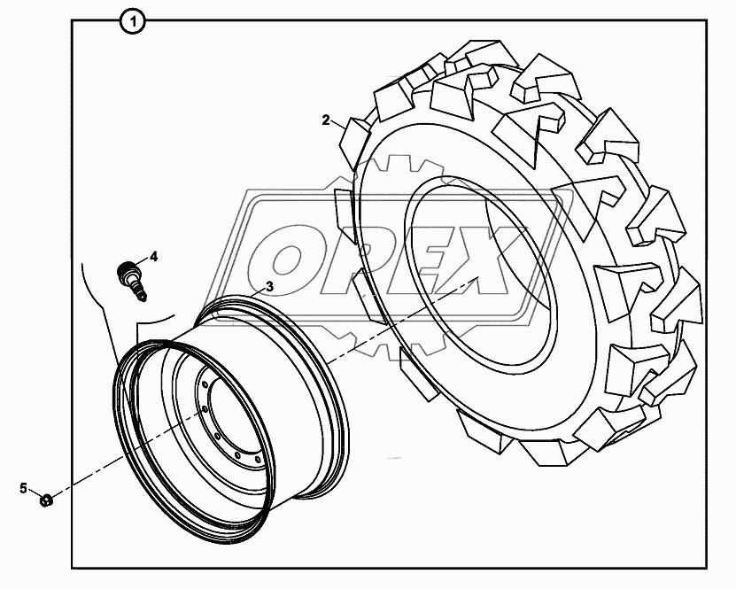 WHEEL AND TYRE ASSEMBLY, FRONT, REAR