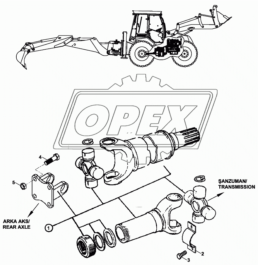 PROPSHAFT, TRANSMISSION TO REAR AXLE