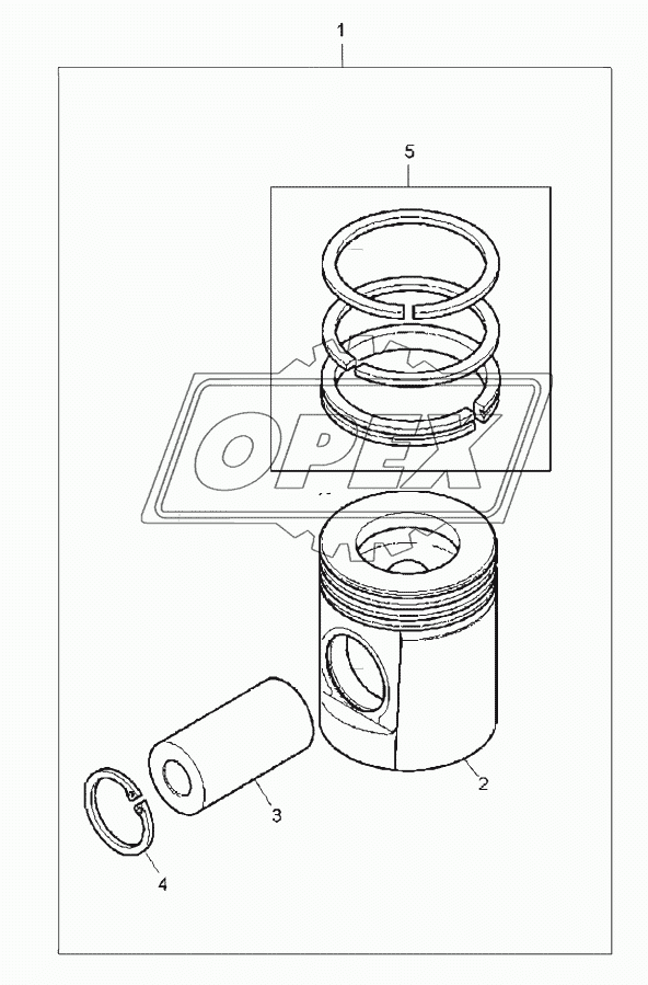 PISTONS AND RINGS, ENGINE 1104C-44T, RG38101