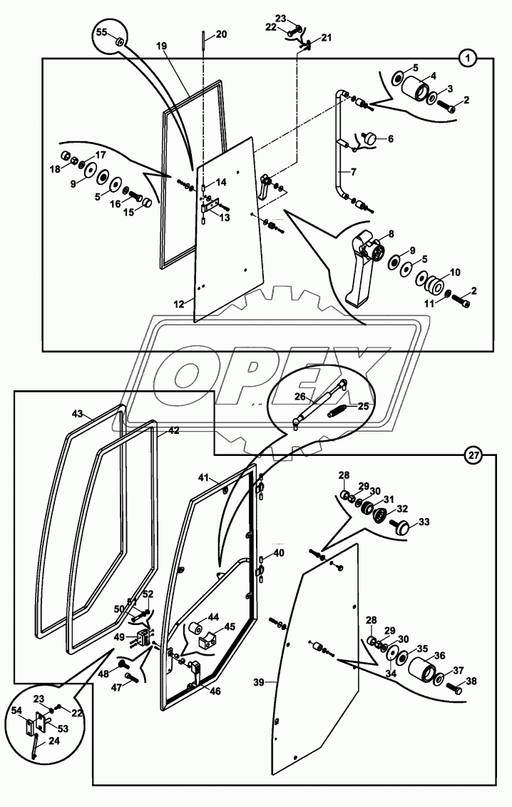 DOOR AND WINDOW, SIDE, LEFT