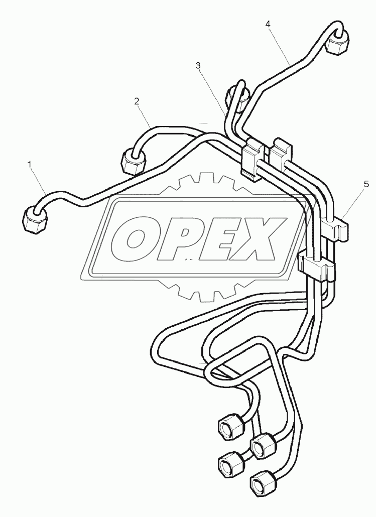 HIGH PRESSURE FUEL PIPES, ENGINE 1104C-44T, RG38101