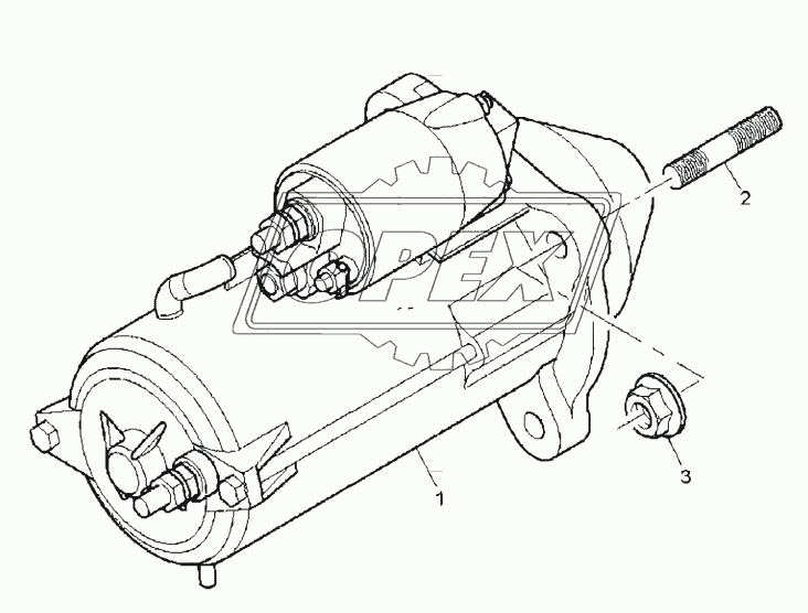 STARTER MOTOR, ENGINE 1104C-44T, RG38101