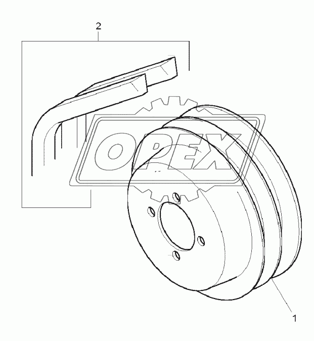 PULLEYS, ENGINE 1104C-44T, RG38101 1