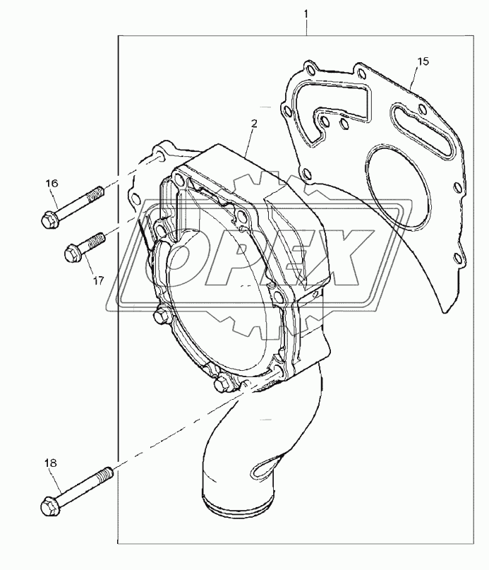 WATER PUMP, ENGINE 1104C-44T, RG38101 1