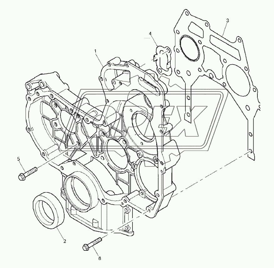 TIMING CASE, ENGINE 1104C-44T, RG38101 1