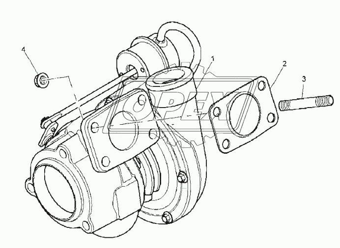 TURBOCHARGER, ENGINE 1104C-44T, RG38101