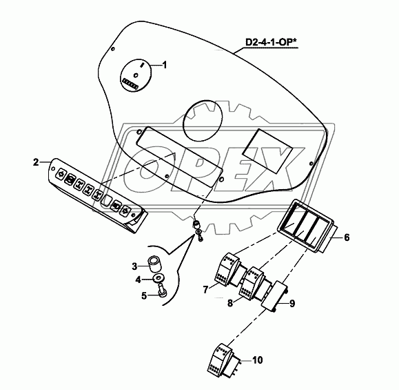 INSTRUMENT PANEL, FRONT, CONTROL COVER