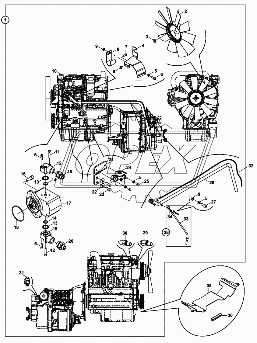 ENGINE ASSEMBLY, GREEN 2